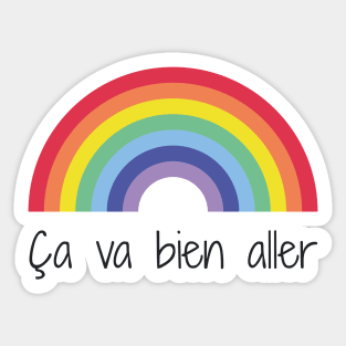 T shirt arc en ciel ca va bien aller sales